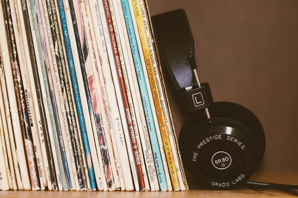 Vinyl records — the physical artifact of self-released independent music.